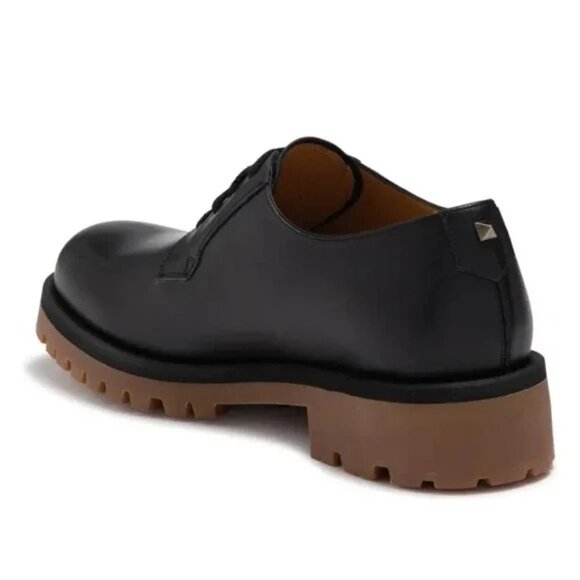VALENTINO GARAVANI Derby Lace Up Leather Oxford Loafers  Black Size 39 NIB main image 4